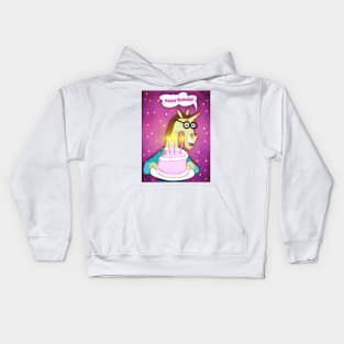 Birthday Cake Unicorn Kids Hoodie